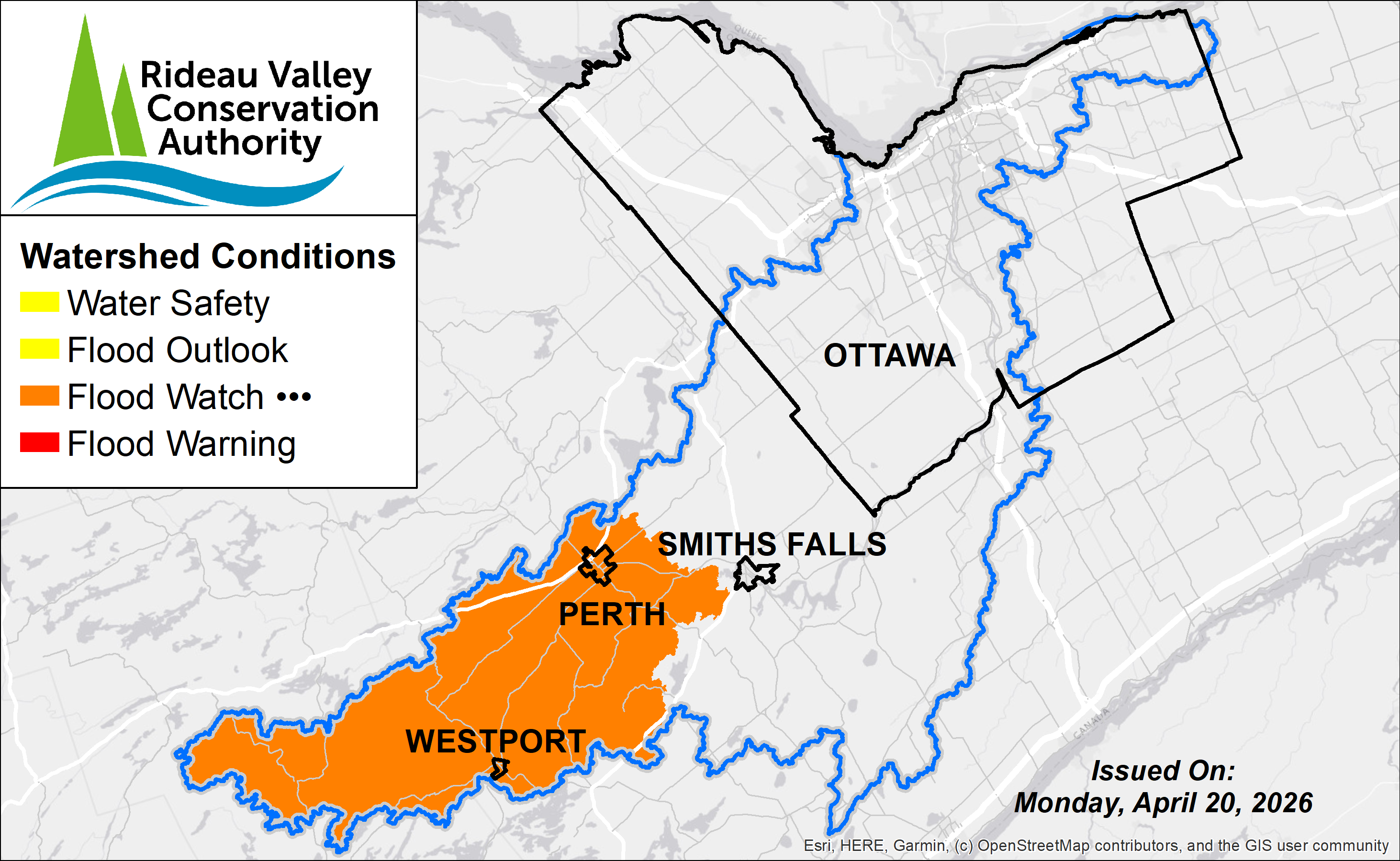 Update #1: Flood Watch – Upper Watershed Water Levels Receding but Remain Elevated