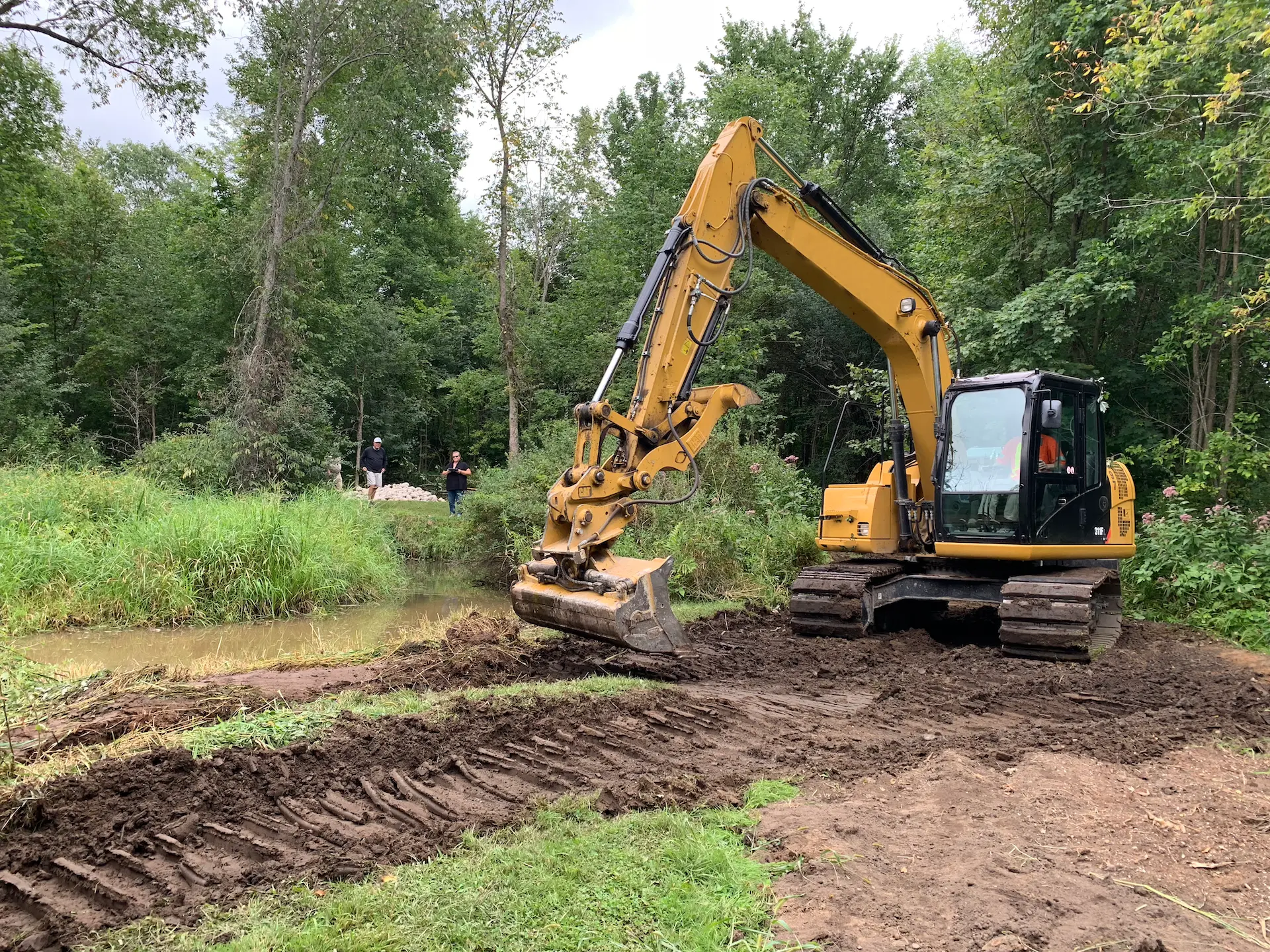 backhoe excavating