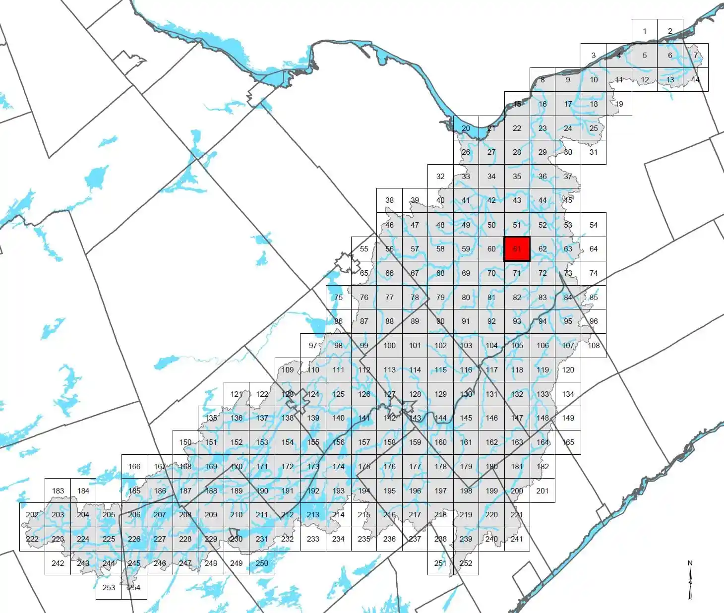 index map to determine which detailed map applies to your property