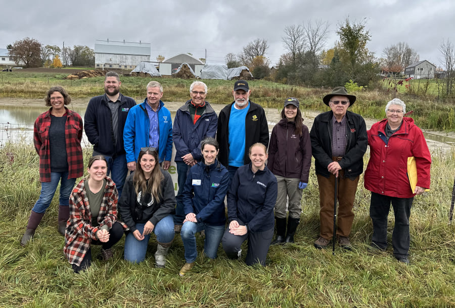 group photo at farm