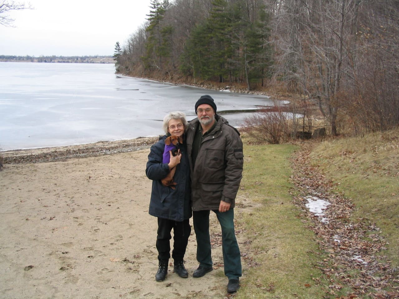 Peri and Barry at Foley Mountain's beach.