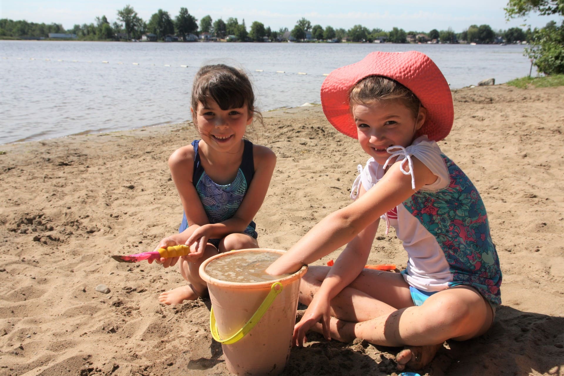 two girls on beach