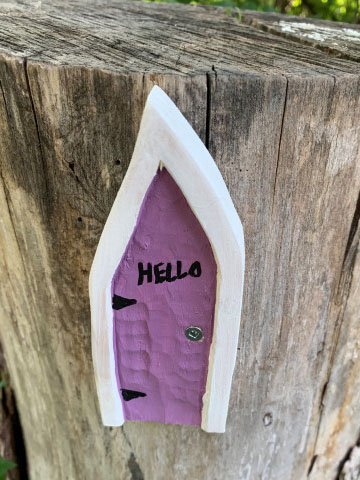 fairy door on a stump