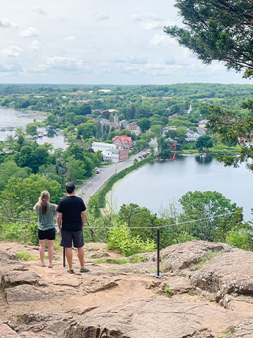 people enjoying the view atop of spy rock