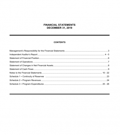 2020 RVCA Financial Statement