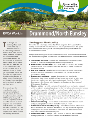 Drummond/North Elmsley Municipal Information Sheet