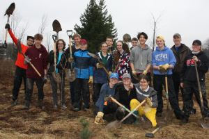 Nepean High School students planted 500 trees at MacSkimming Outdoor Education Centre on Friday, May 3 as part of the #FridaysForFuture climate protest. 