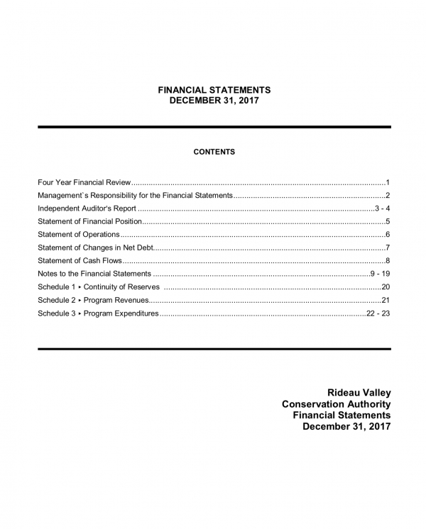 2017 RVCA Financial Statement