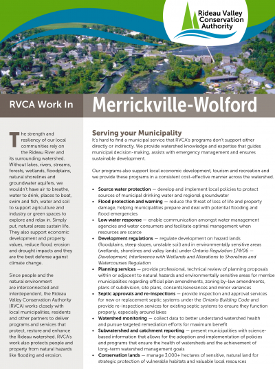 Merrickville-Wolford Municipal Information Sheet